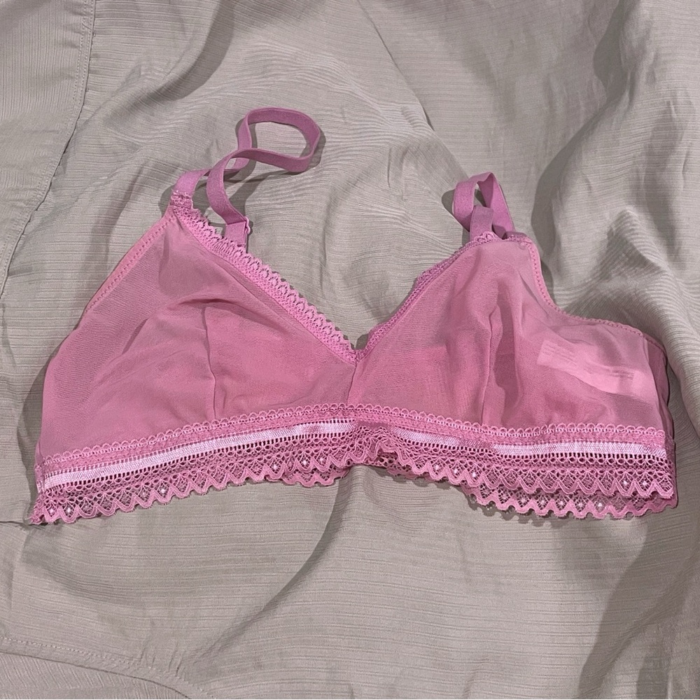 Auden Mesh Lace Trim Bralette (unlined) - Picture 3 of 4